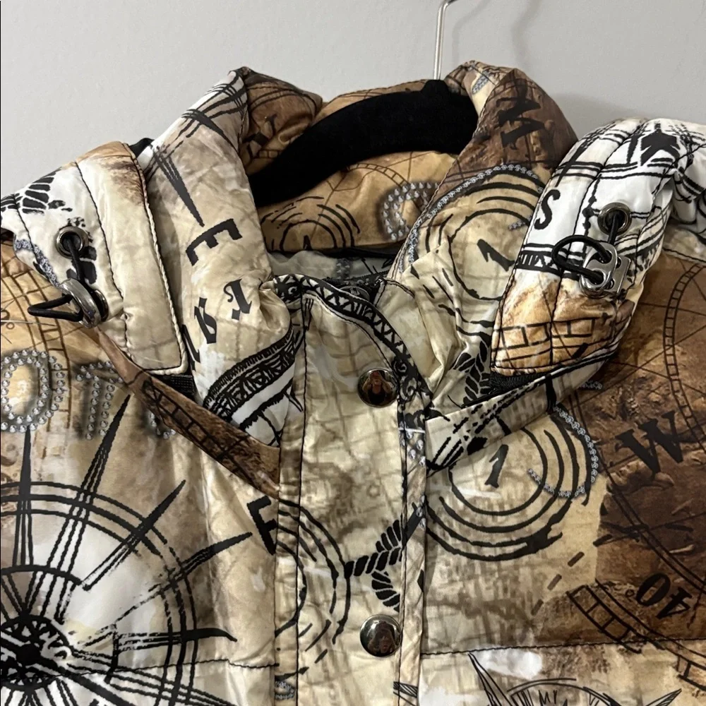 DOLCEZZA Women's Brown and White Printed Jacket NWT size S - Picture 12 of 12